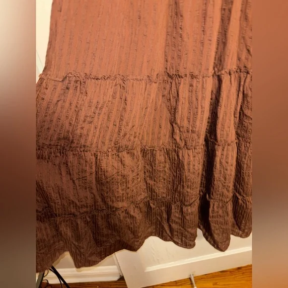 Hill House Home Chocolate Seersucker Nap Dress Ellie Medium Cotton Lined Brown - Picture 5 of 9